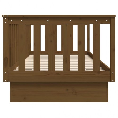 Daybed 80×200 cm i massivt fyrretræ - gyldenbrun