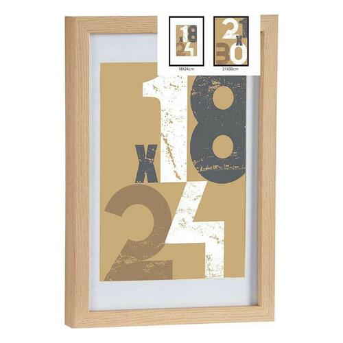 Fotoramme 24 x 2,5 x 32,5 cm Natur Glas Træ MDF (6 enheder)