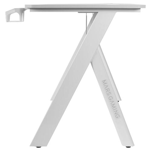 Skrivebord Mars Gaming MGD100RGBW Hvid Stål 100 x 60 cm