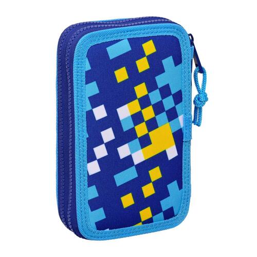 Dobbelt penalhus Sonic Speed Blå 12.5 x 19.5 x 4 cm (28 Dele)