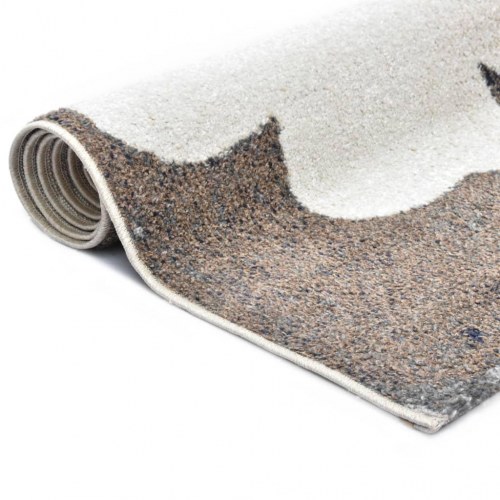 Gulvtæppe 160 x 230 cm PP grå