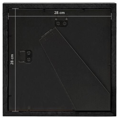 3D-billedrammer 5 stk. 28x28 cm til 20x20 cm billede sort