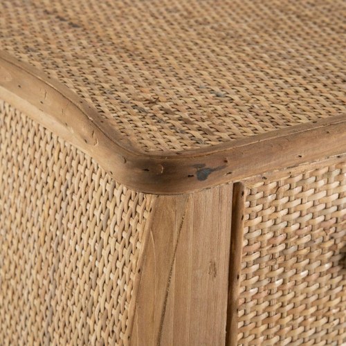 Skænk RATÁN Natur Spanskrør Gran Træ MDF 91 x 36 x 80 cm