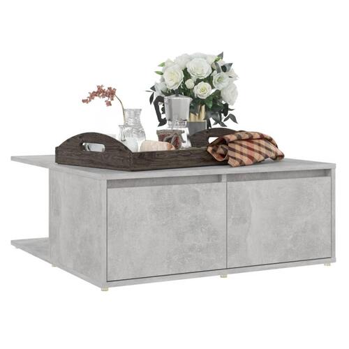 Sofabord 80x80x31 cm spånplade betongrå