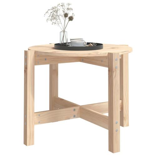 Sofabord Ø 62,5x45 cm massivt fyrretræ