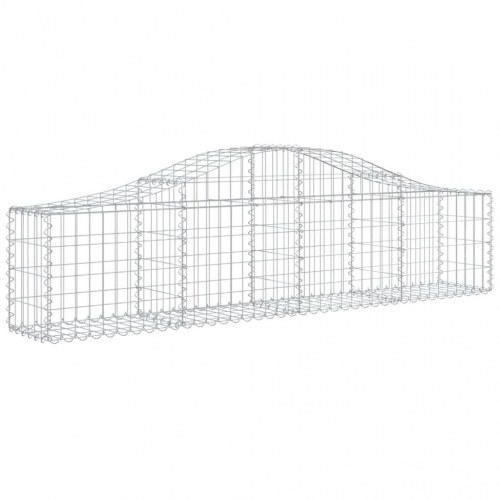 Buede gabionkurve - 11 stk. 200×30×40/60 cm i galvaniseret jern