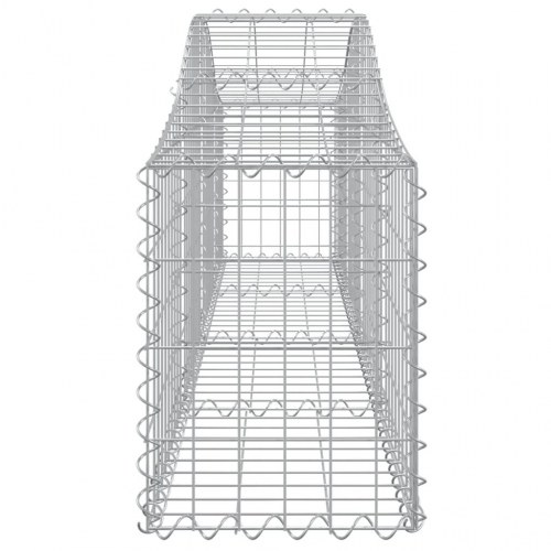 Buede gabionkurve - 11 stk. 200×30×40/60 cm i galvaniseret jern