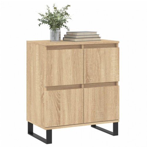 Skænk 60×35×70 cm i konstrueret træ - sonoma-eg med jernben