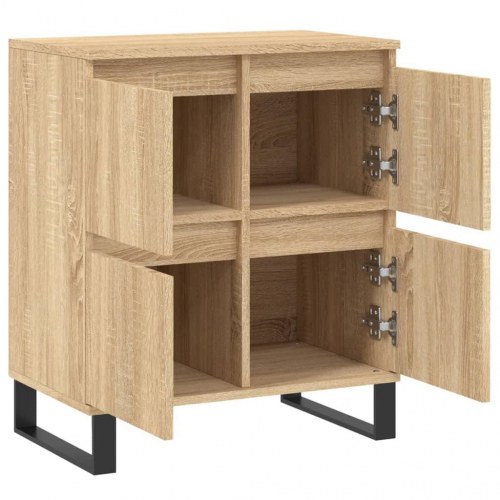Skænk 60×35×70 cm i konstrueret træ - sonoma-eg med jernben