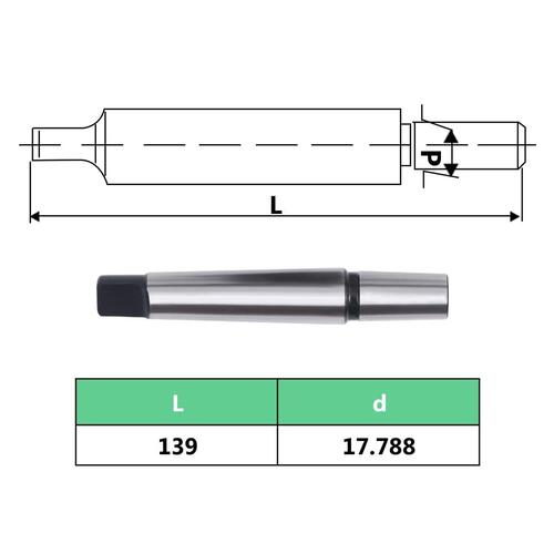 Borepatron m. quick release-funktion MT3-B18 16 mm spændeområde