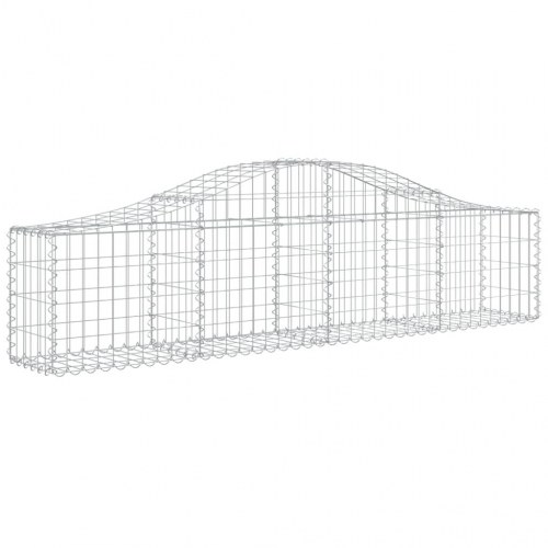 Buede gabionkurve - 9 stk. 200×30×40/60 cm i galvaniseret jern