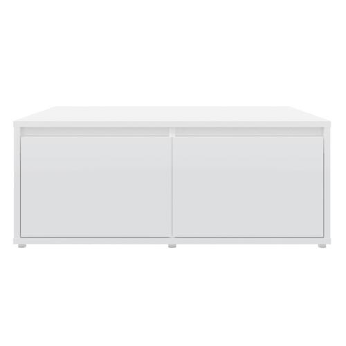 Sofabord 80x80x31 cm spånplade hvid højglans