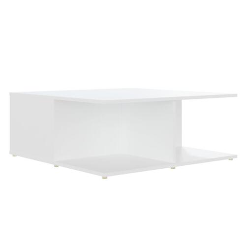 Sofabord 80x80x31 cm spånplade hvid højglans