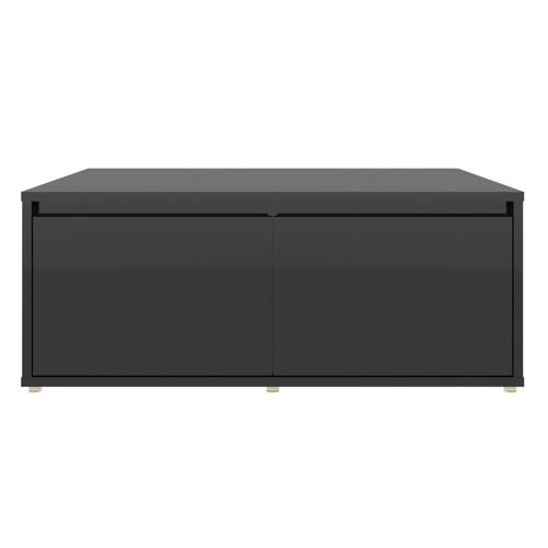 Sofabord 80x80x31 cm spånplade sort højglans