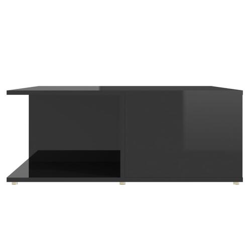 Sofabord 80x80x31 cm spånplade sort højglans