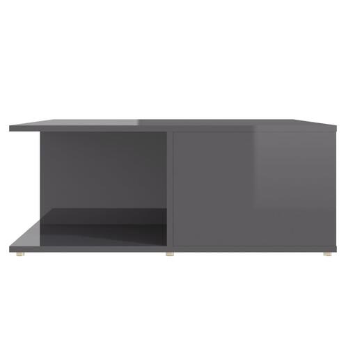 Sofabord 80x80x31 cm spånplade grå højglans