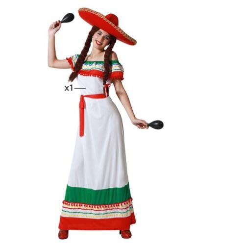 Kostume til voksne Multifarvet Mexicansk dame XS/S