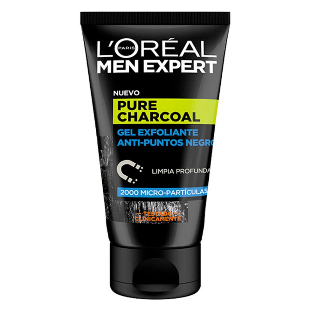 Makeupfjerner og rens L'oréal  Pure Charcoal Exfoliating Gel Men Expert 100ml