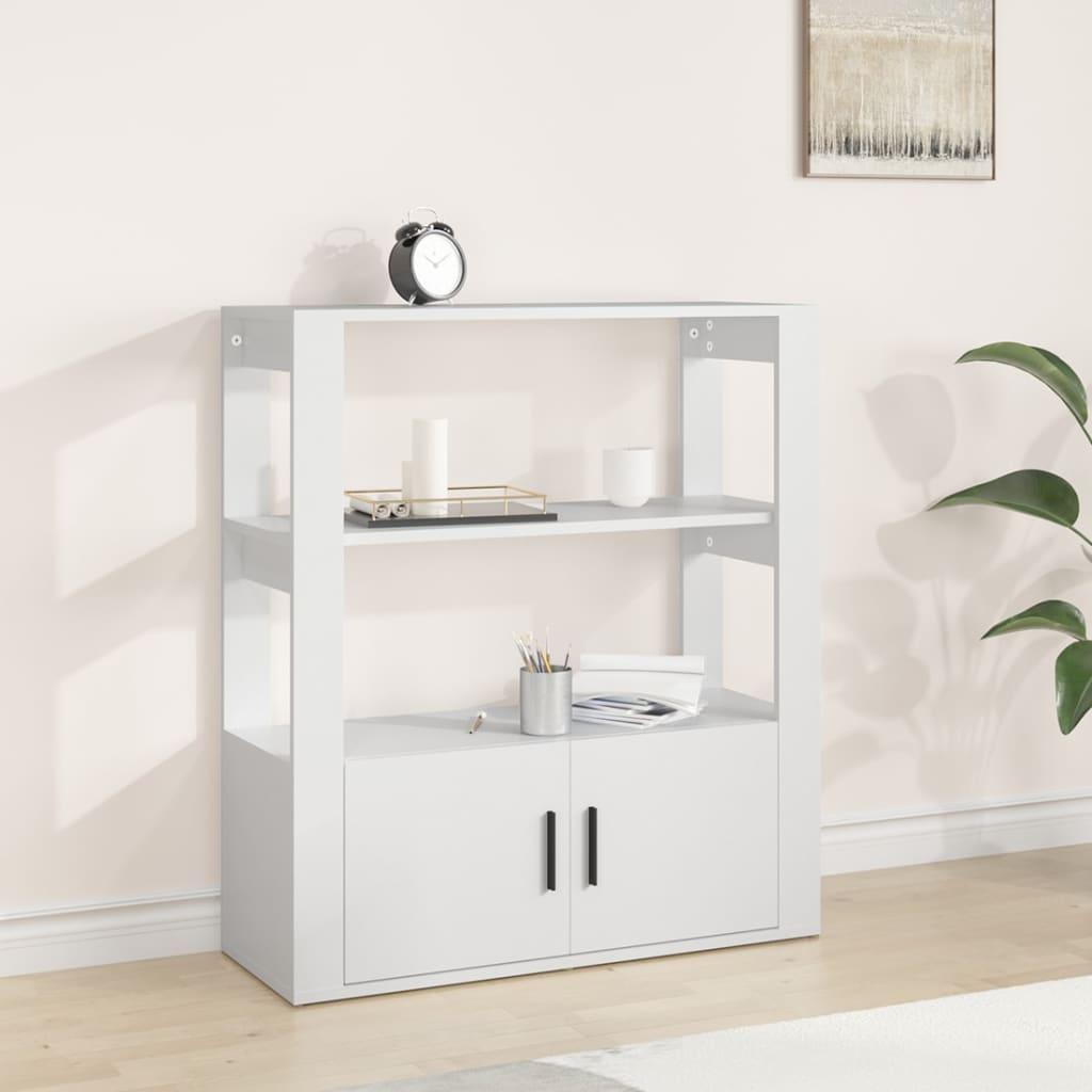 Skænk i hvidt konstrueret træ - 80×30×90 cm