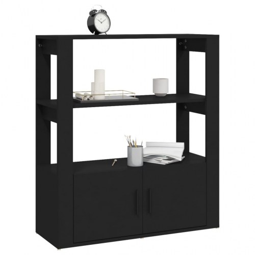 Skænk 80x30x90 cm konstrueret træ sort