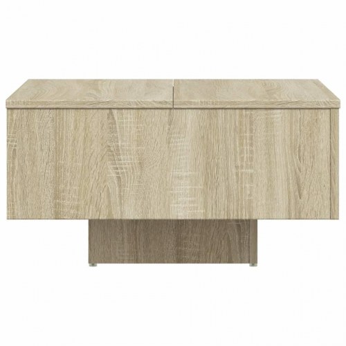 Sofabord 60x60x31,5 cm konstrueret træ sonoma-eg
