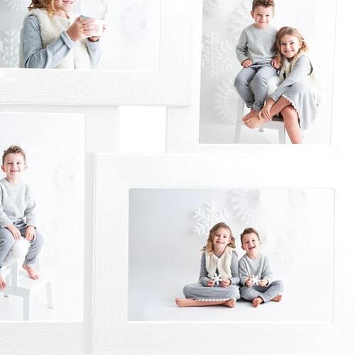 Billedramme til 4x(13x18 cm) billeder MDF hvid