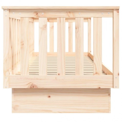 Daybed med reol uden madras 75x190 cm massivt fyrretræ