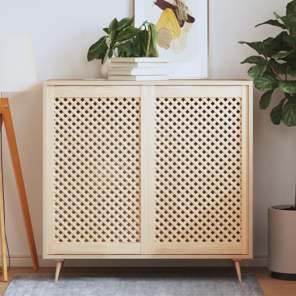 Skabslåger 2 stk. 59,5 × 99 cm - gitterdesign i massivt fyrretræ