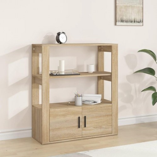 Skænk 80×30×90 cm i konstrueret træ - sonoma-eg