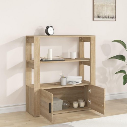 Skænk 80×30×90 cm i konstrueret træ - sonoma-eg