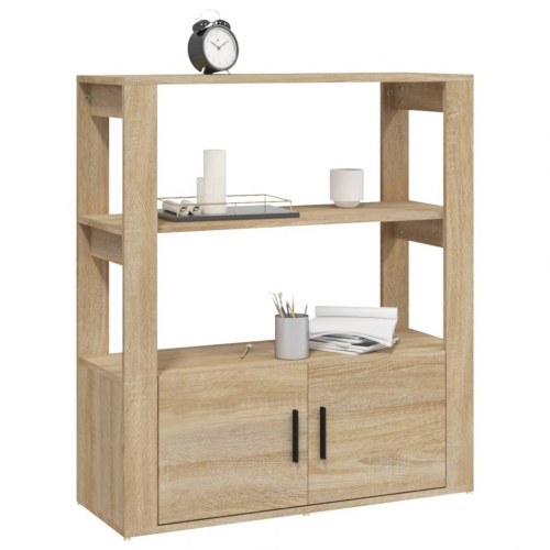 Skænk 80×30×90 cm i konstrueret træ - sonoma-eg