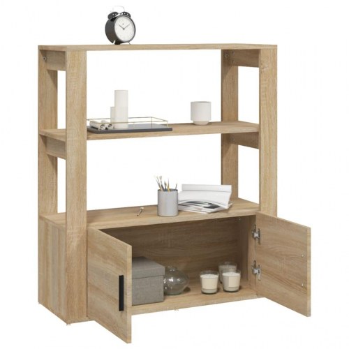 Skænk 80×30×90 cm i konstrueret træ - sonoma-eg