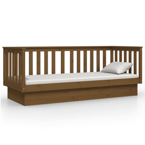 Daybed 75 × 190 cm i massivt fyrretræ - gyldenbrun