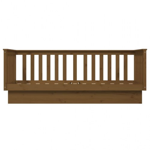 Daybed 75 × 190 cm i massivt fyrretræ - gyldenbrun