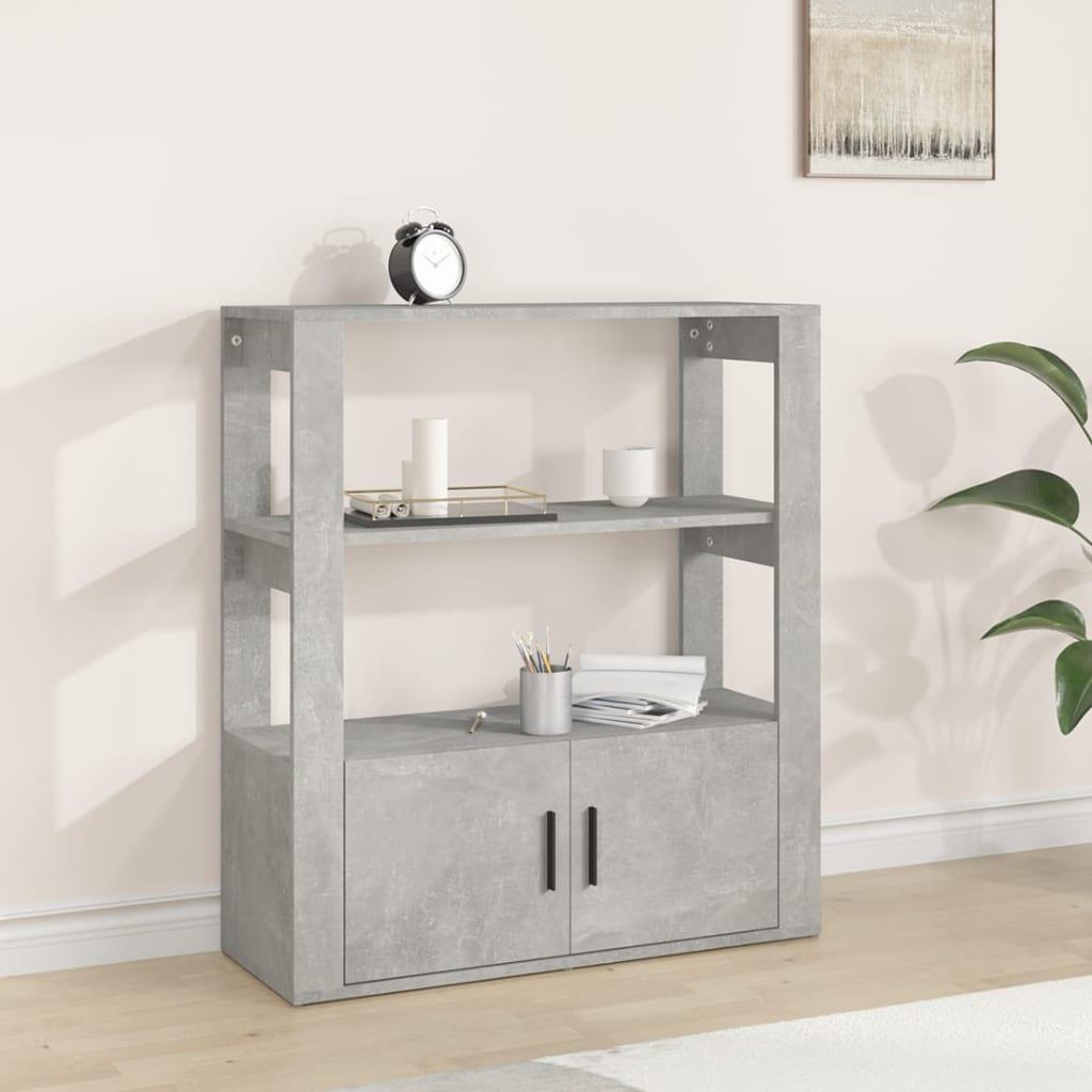 Skænk i konstrueret træ 80×30×90 cm - betongrå