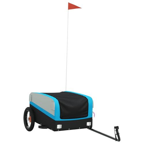 Cykelanhænger 30 kg jern sort og blå