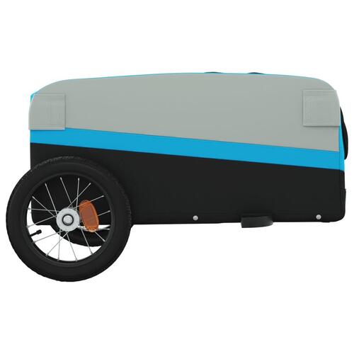 Cykelanhænger 30 kg jern sort og blå
