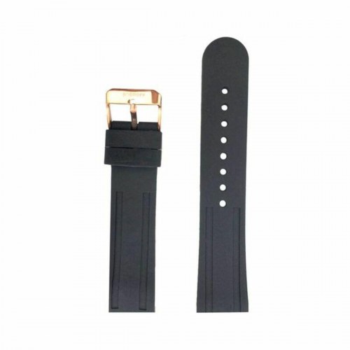 Urrem Bobroff 22 mm - sort gummi (BFS010)