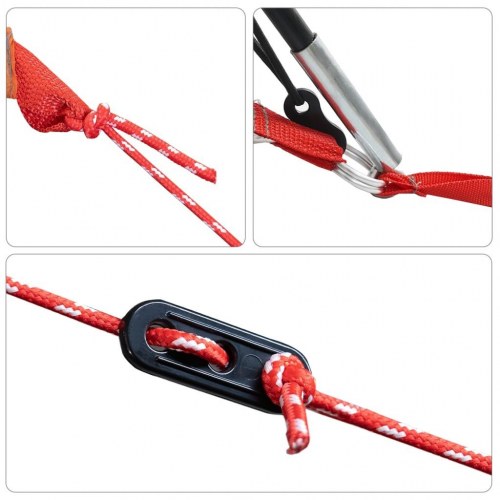 11-personers kuppeltelt vandafvisende grå og orange