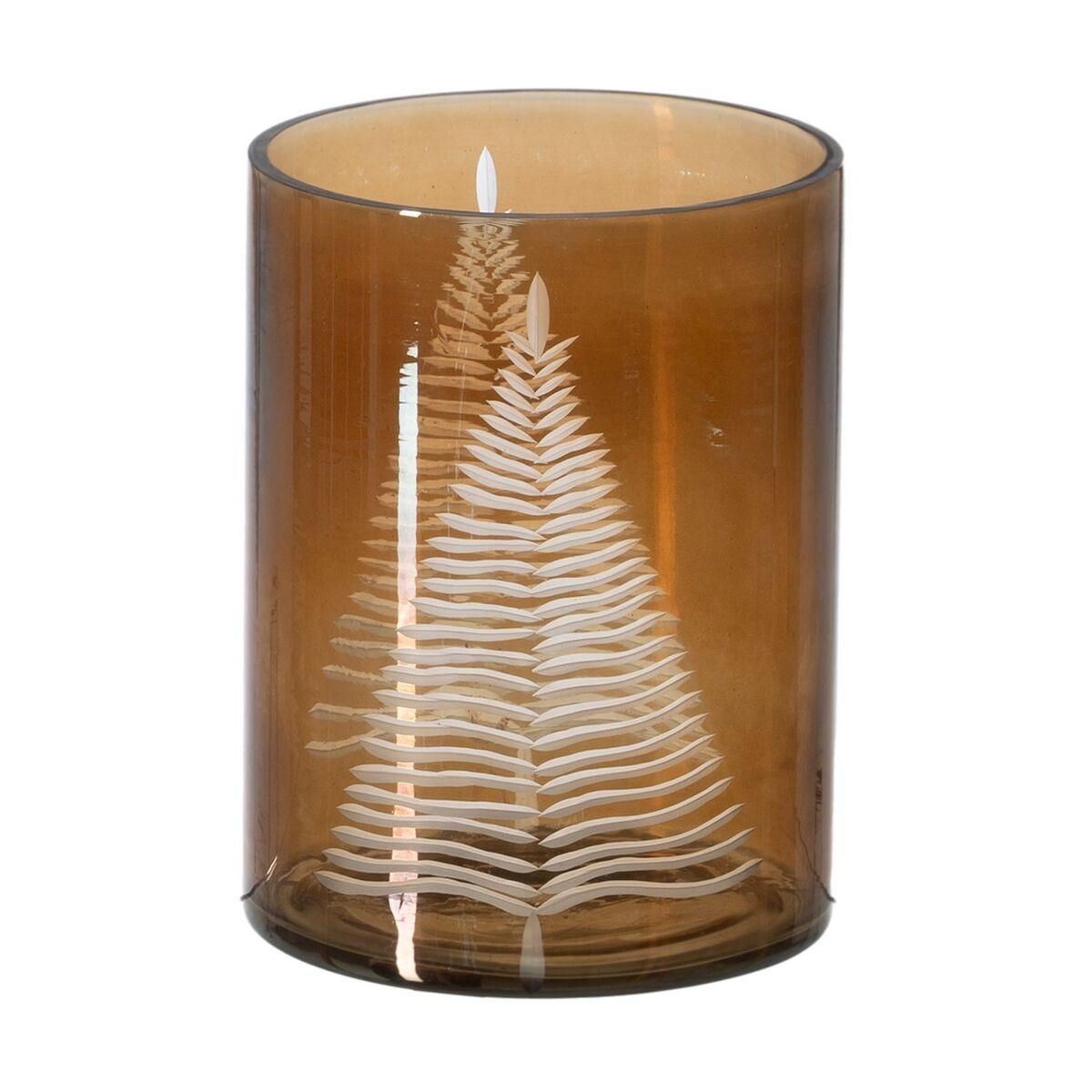 Lyseholder Brun Krystal Ø 15 cm 15 x 15 x 20 cm