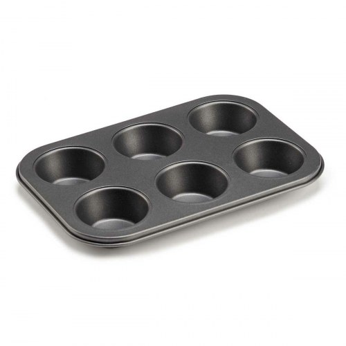 Kinvara bageform til muffins - mørkegrå 18,7 × 3,5 × 26,5 cm (6 huller) - 12 stk.