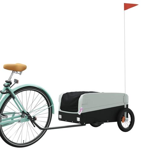 Cykelanhænger 30 kg jern sort og grå