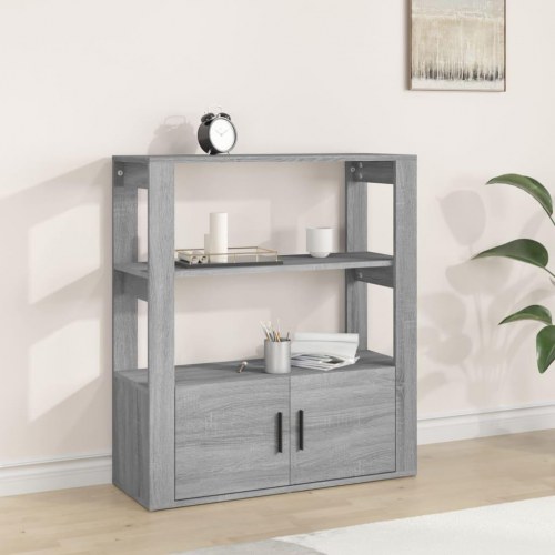 Skænk 80 x 30 x 90 cm i konstrueret træ - grå sonoma-eg