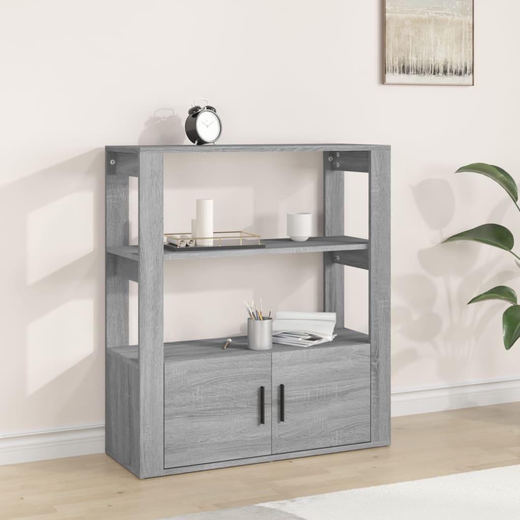 Skænk 80×30×90 cm i konstrueret træ - grå sonoma-eg billede