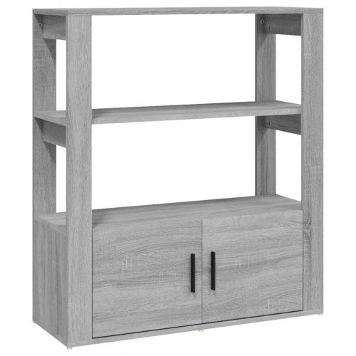 Skænk 80 x 30 x 90 cm i konstrueret træ - grå sonoma-eg