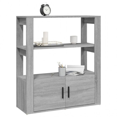 Skænk 80 x 30 x 90 cm i konstrueret træ - grå sonoma-eg