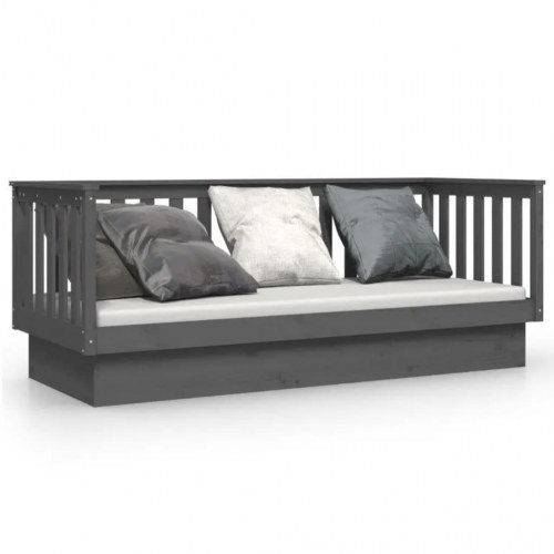 Daybed 90x190 cm massivt fyrretræ grå