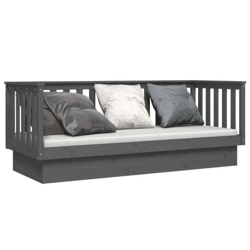 Daybed 90x190 cm massivt fyrretræ grå
