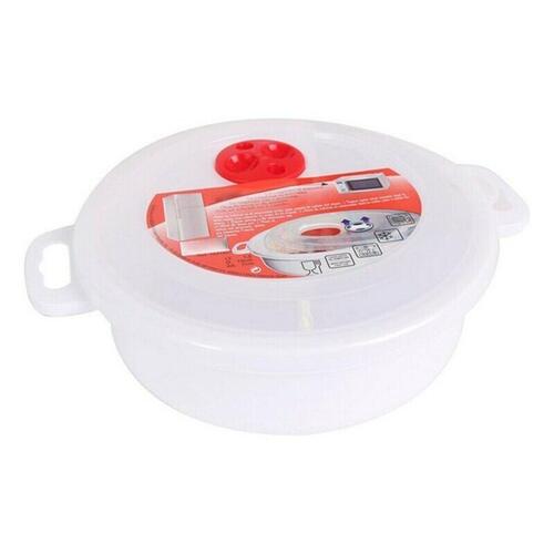 Madkasse med låg til mikrobølgeovn 3 L - ø 23 x 10 cm