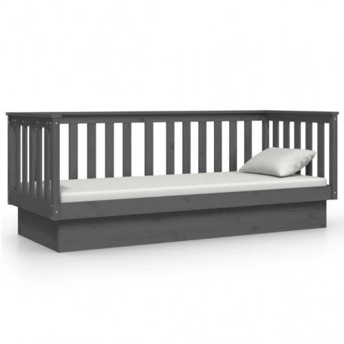 Daybed 90x190 cm massivt fyrretræ grå